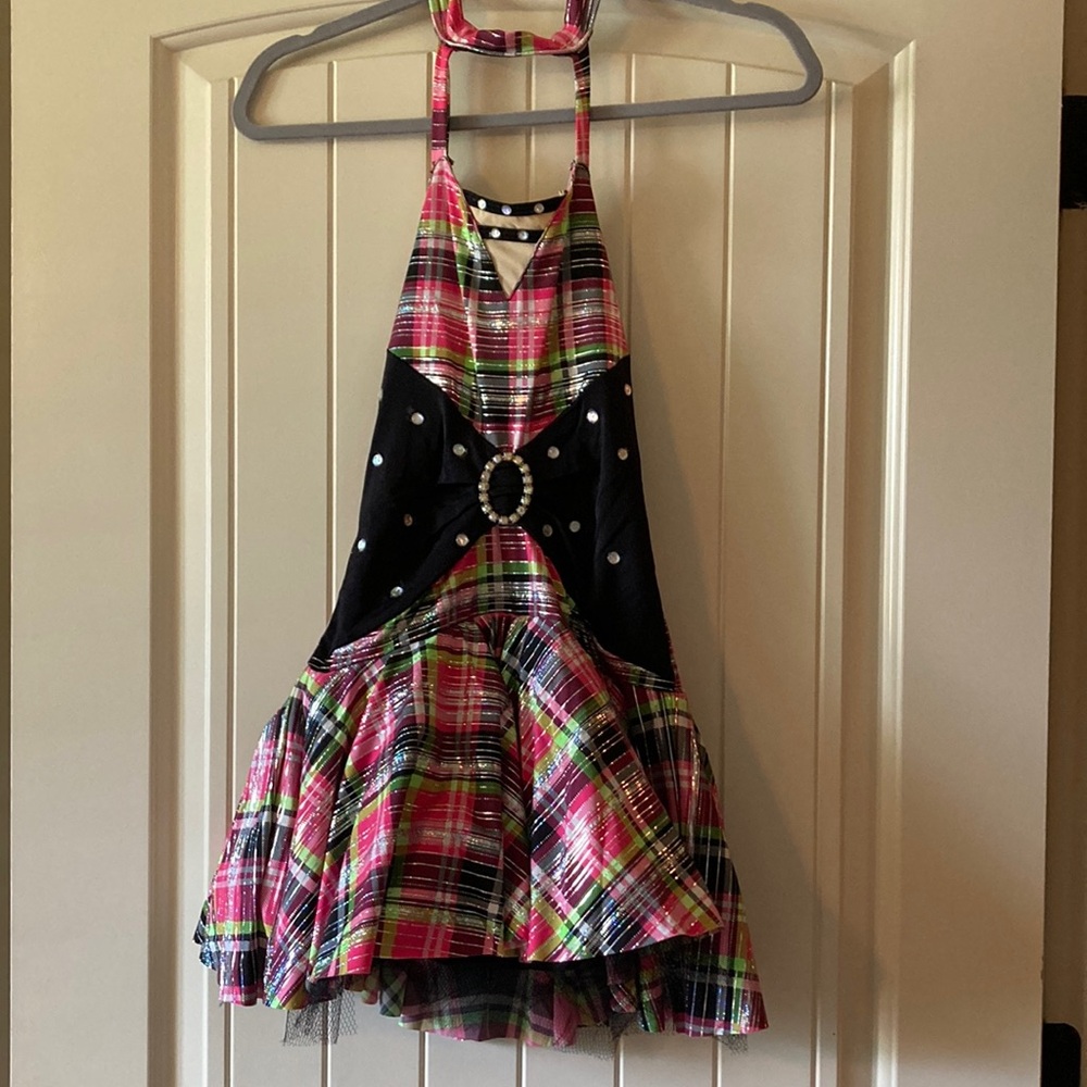 Plaid Halter Dance Costume